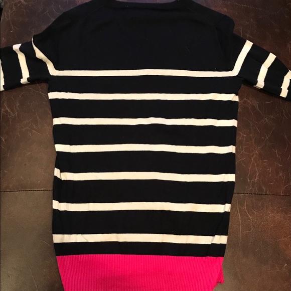 J. Crew Navy, White, and Pink Sweater - Picture 4 of 4